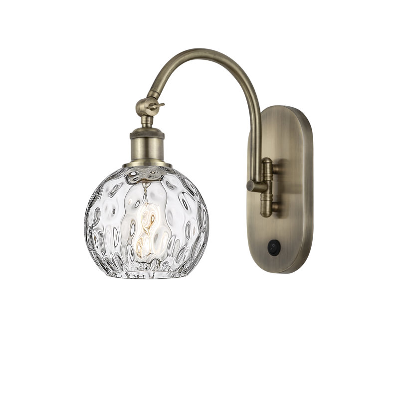 Bras pivotant en acier Ambrosane, Laiton antique, H 11,75 po x l 6 po x P 13 po, Led