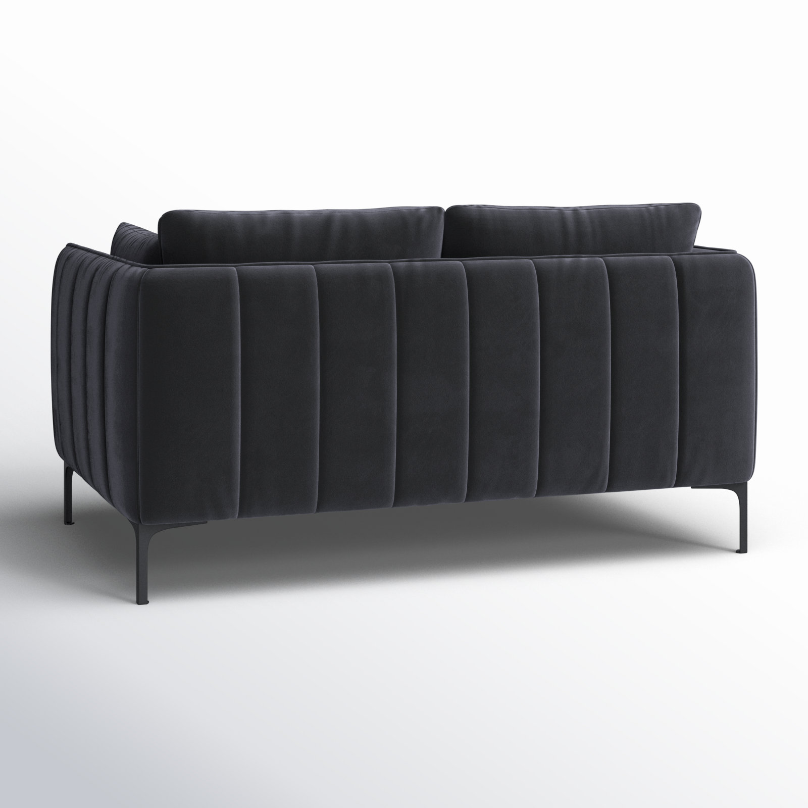 Rae 60'' Upholstered Loveseat, Dark Gray