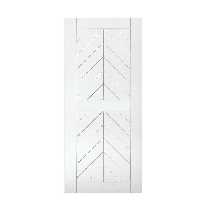Porte de grange en bois manufacturé et en PVC / vinyle sans trousse de quincaillerie d'installation, 36 po x 84 po