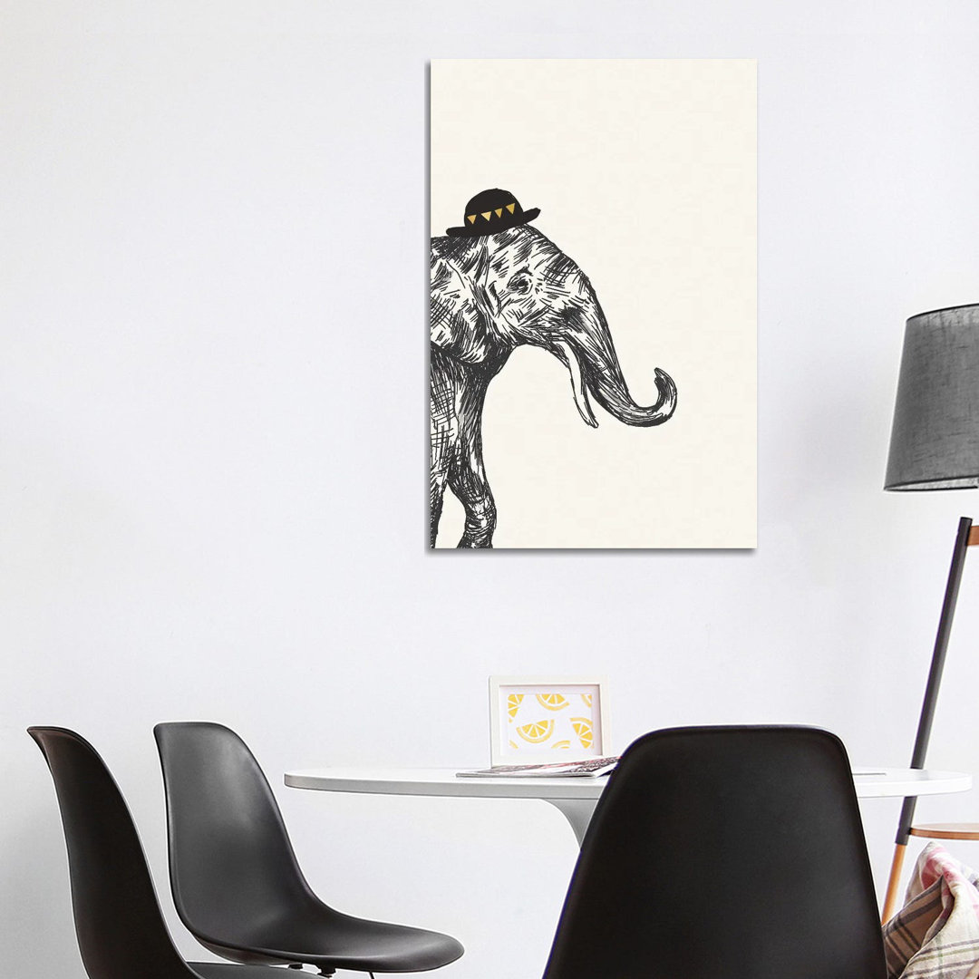 Elefant I von Heather McLaughlin - Galerie-verpackte Leinwand Giclée auf Leinwand