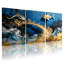 «Golden Fish Bridge», ensemble de 3 impressions sur toile-1894866247