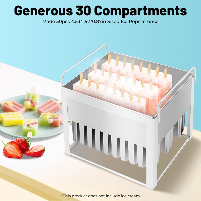 30pcs Stainless Steel Ice Cream Molds