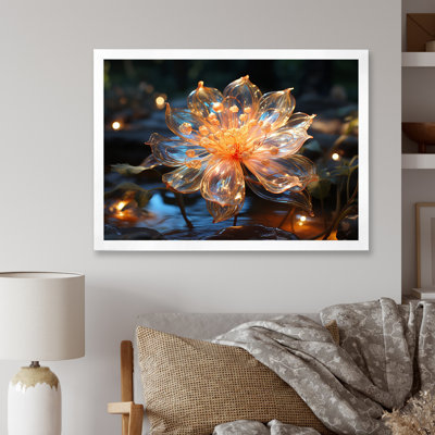 " Peach Crystal Flowers "