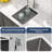 15" L x 19" Undermount Bar Sink Workstation Single Bowl Sink 16 Gauge Stainless Steel Bar Kitchen Sink