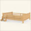 Lit sur pied avec bibliothèques de rangement, lit en bois massif pour enfants avec de jolis escaliers et garde-corps, aucun sommier nécessaire-129932005-129932007