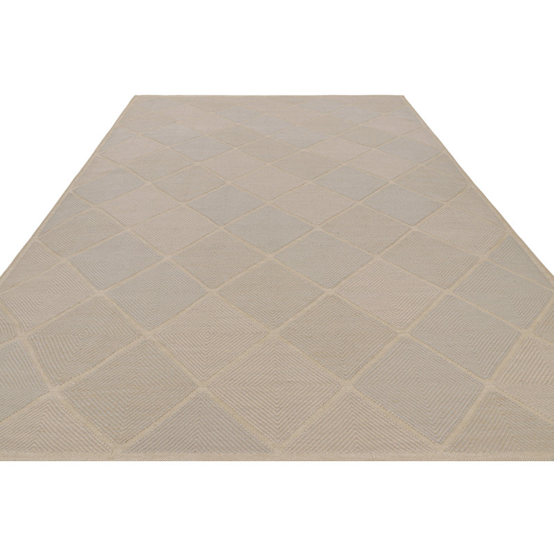 Scandinavian Wool Geometric Area Rug, Rectangle 8' x 10'