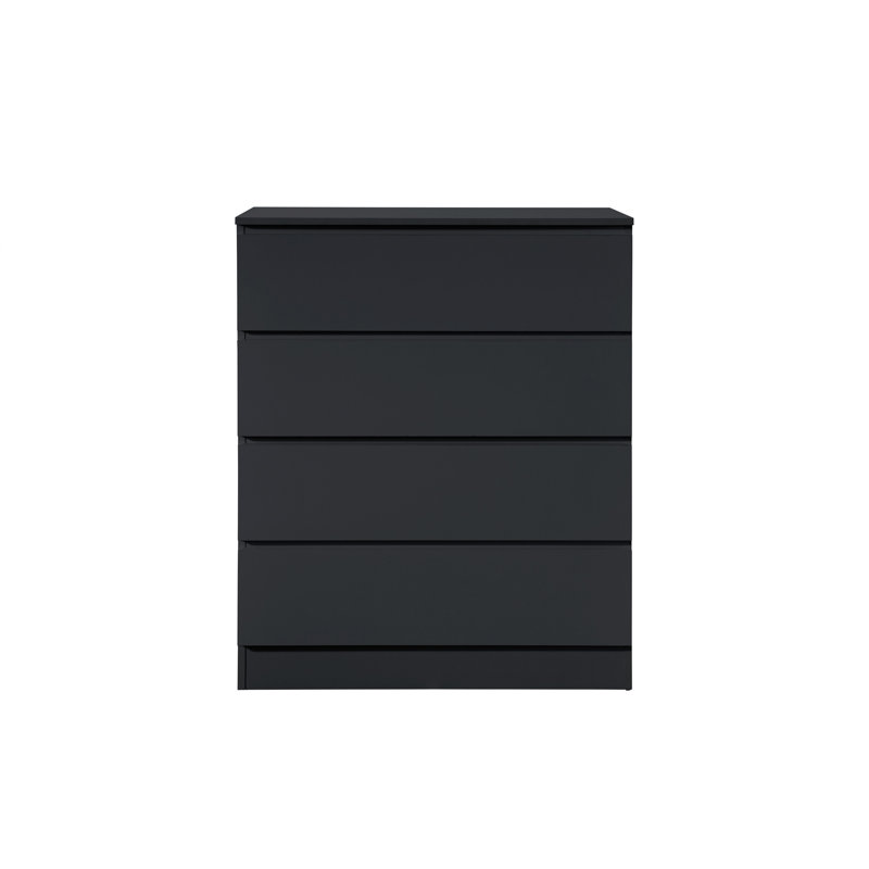 Onyx 4 Drawer 80Cm W Chest of Drawers, Black