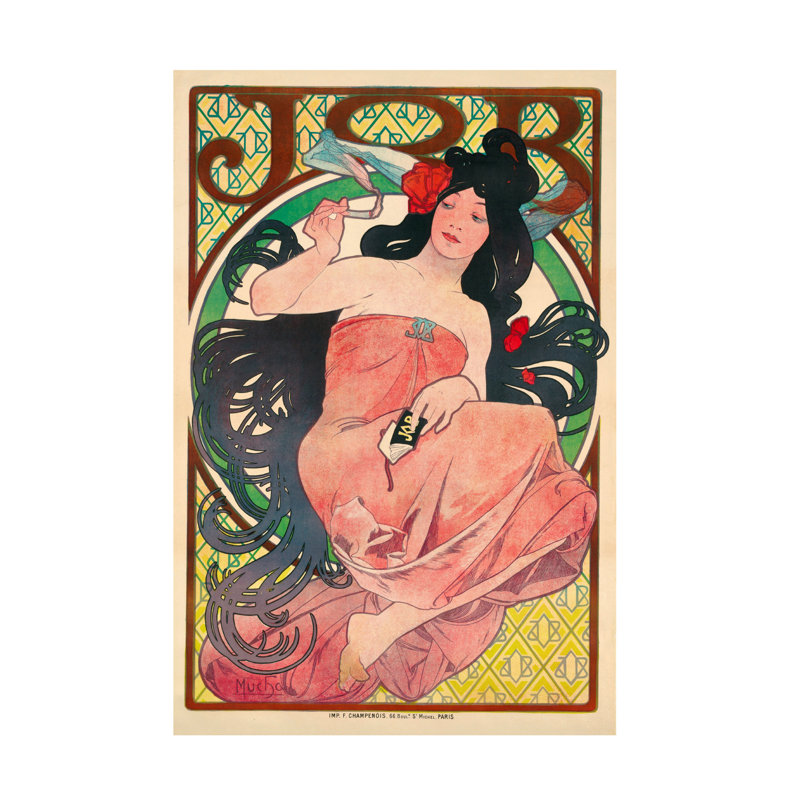 «Alfonsus Marie Mucha», affiche de publicité sur papier, 1896, art sur toile, H 47 po x l 30 po