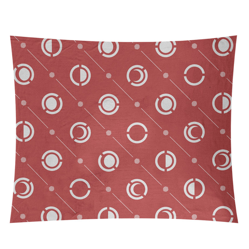 Tapisserie, H 51 po x l 60 po, Rouge