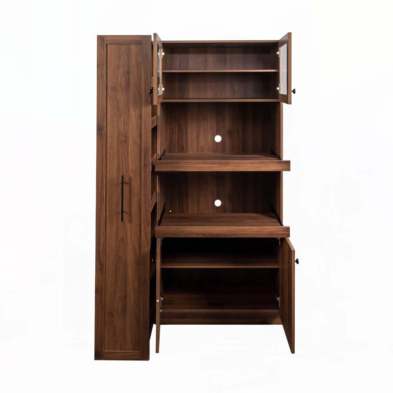 Armoire de rangement Farmhouse avec 4 portes, organisateurs de garde-manger pour la cuisine