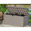 Boîte de rangement verrouillable 150 gallons, durable et résistante aux intempéries