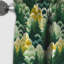 Motif de forêt vert et jaune - Rideau floral - Rideau floral occultant en velours - 1 panneau-107548357