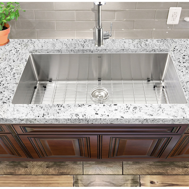 Pro Series 36'' L Stainless Steel Single Basin Kitchen Sink