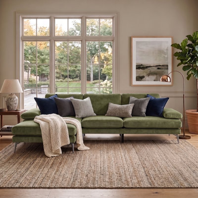 103'' Upholstered Sofa with Ottoman