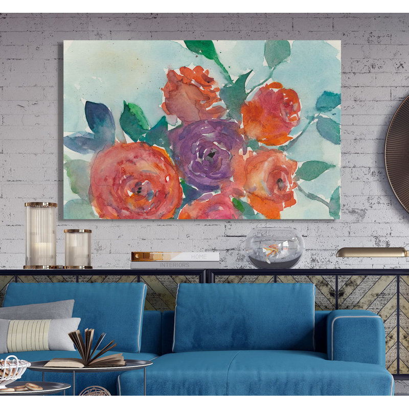 " Rose Appeal I ", 24" H x 36" W x 1.5" D, Wrapped Canvas