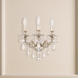 Milano 3 Light 13in x 15in Wall Sconce in Heirloom Bronze with Clear Radiance Crystals