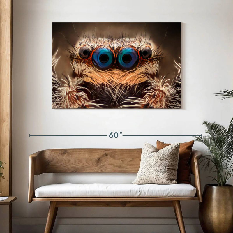 Blue Spider Eyes, 30" H x 45" W