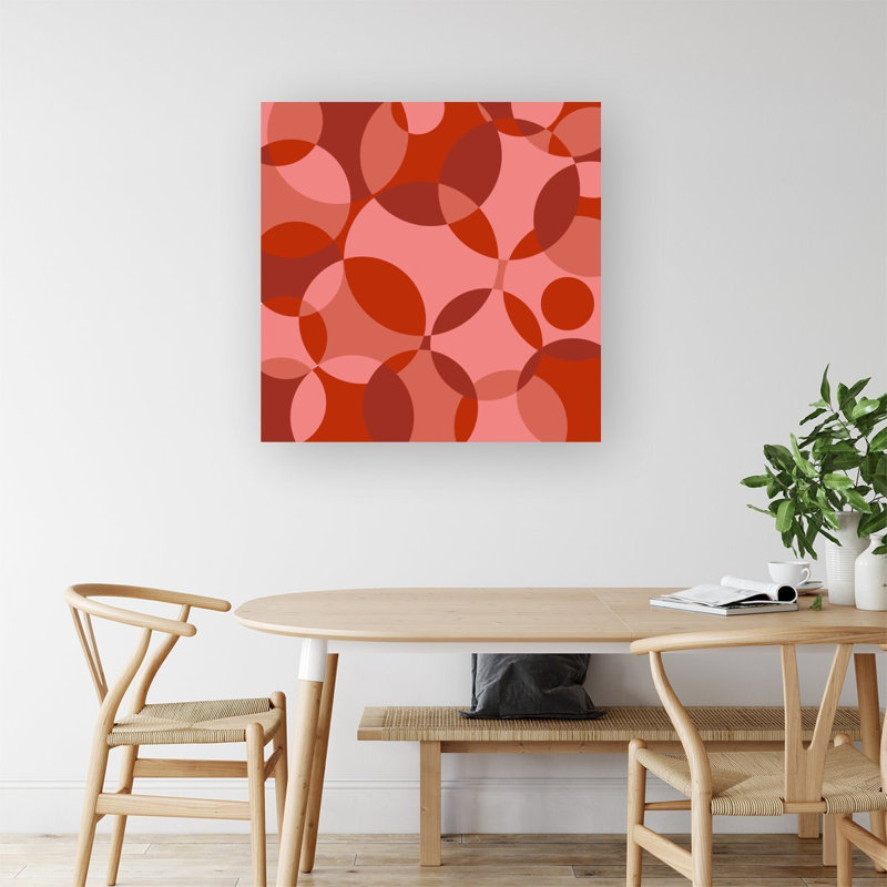 Circle Pattern 1 Piece Wrapped Canvas Wall Art
