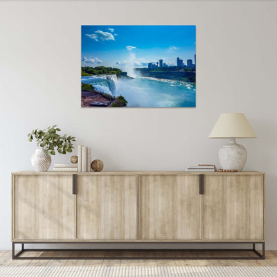 Niagara Falls Print - Waterfall Landscape Wall Art - Famous Natural Wonder Canvas Poster - Scenic River & Falls Nature Artwork - Travel Canada/USA Decor - Rustic Waterfall Wall Hanging - Modern Home Decoration Art Print