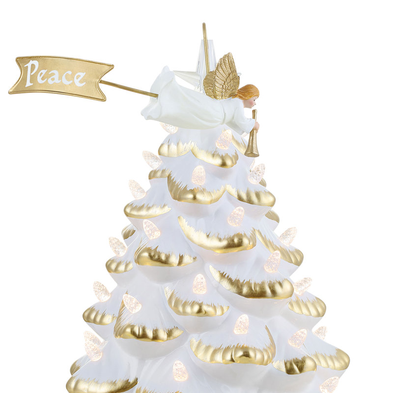 14" Animated Nostalgic Ceramic Tree - Angel