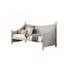 Lit de jour simple de style moulé au fini transitionnel gris clair, prêt pour le matelas avec affiche et fleurons, structure en bois massif-71694759