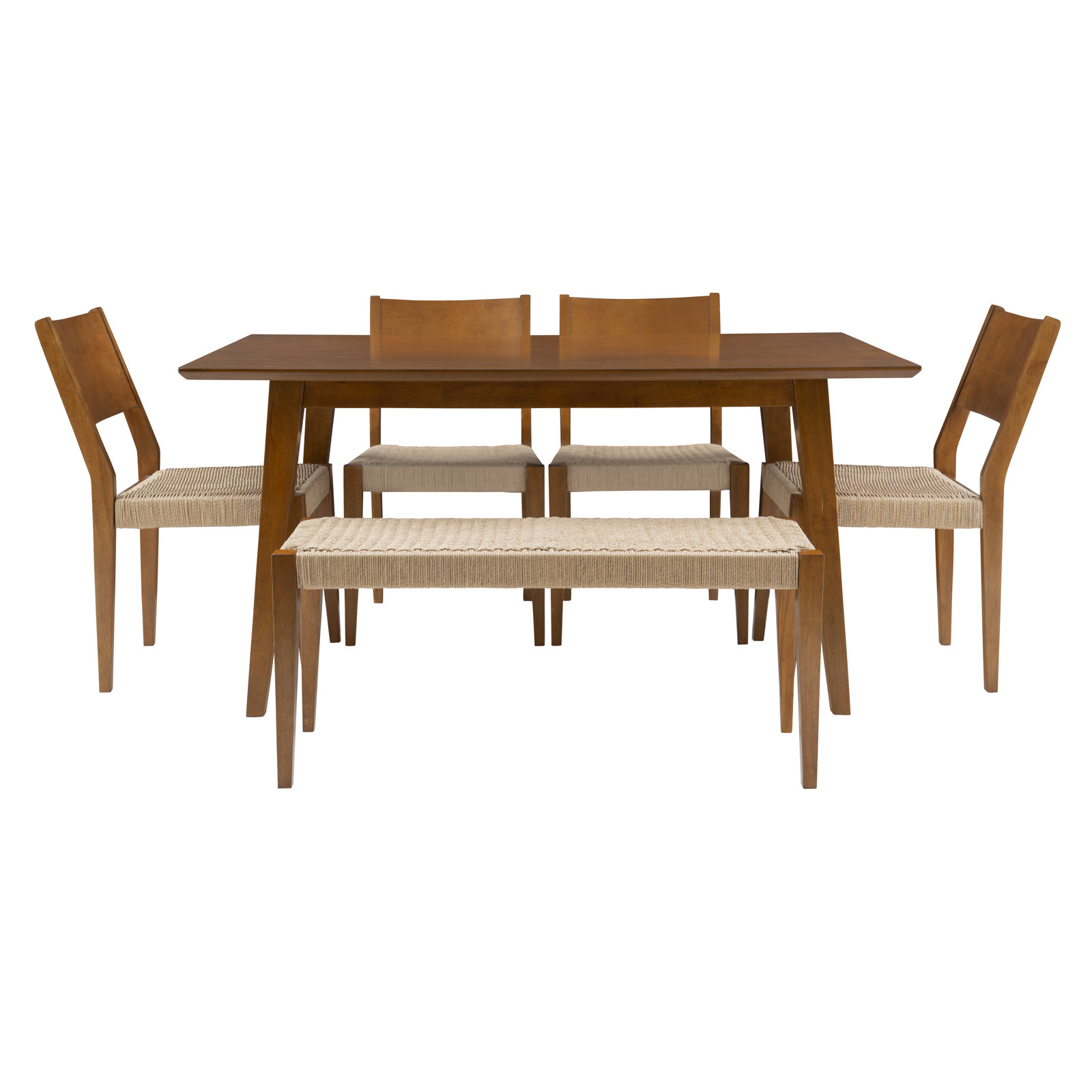 Corrine Dining Table Set, Brown