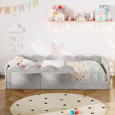 Lit simple tapissier sur pied