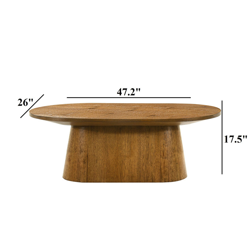 Table basse ovale de style moderne 1pc