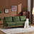 Boneless Modern Farmhouse Velvet Upholstery 3-Seater Sofa With Solid Wood Frame & Slim Track Arms-885420542