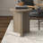 Potbelly 20" Round Side Table with Cross Base in Antiqued Gray Oak | Mid-Century Modern Accent Table for Living Room or Bedroom-1663181618