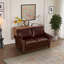 Fauteuil de salon avec causeuse bourgogne et similicuir-227927285