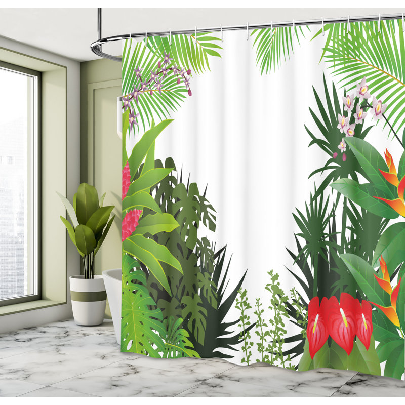 Shower Curtain with Hooks Included, 75"H x 69"W