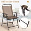 Ensemble de table de patio en métal pour 8 personnes avec chaises pliantes et trou pour parasol-2062425618-2062425645