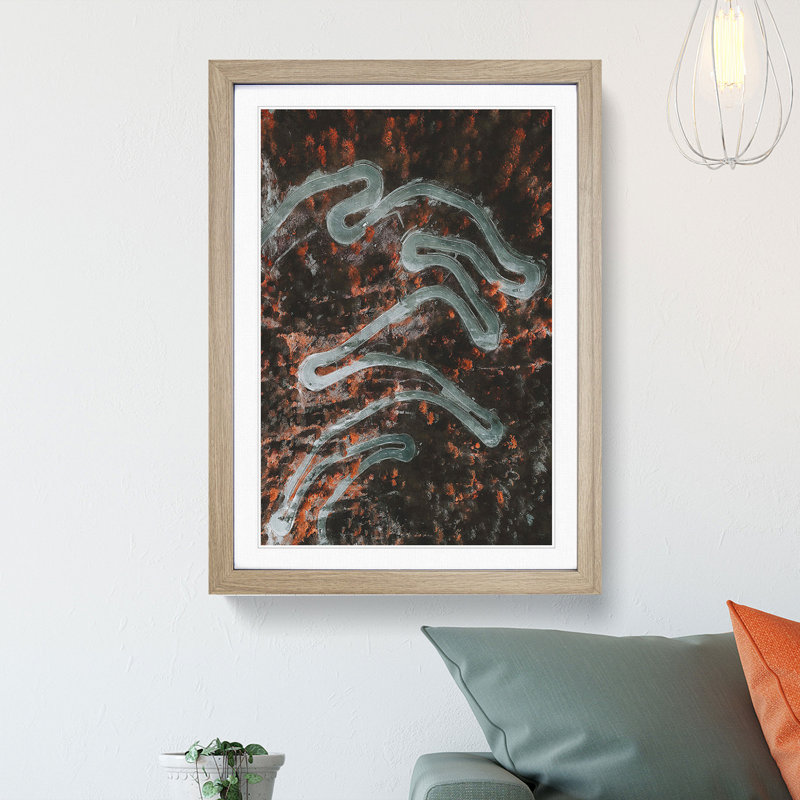 Maloja Pass in Switzerland - Picture Frame Painting Print, 45cm H x 33cm W x 2cm D, Oak Framed