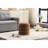 Soft Velvet Round Stool In Coffee, Ideal For Indoor Relaxation No Assembly Required Use-1865294487