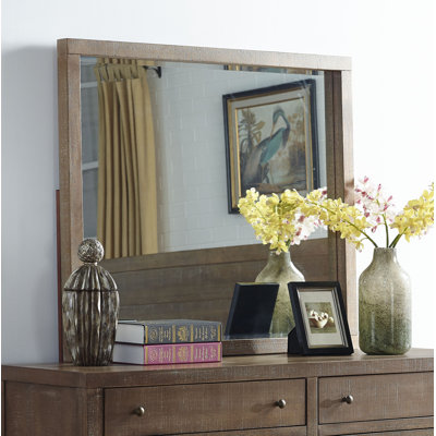 Minonk Wood Flat Wall Mirror
