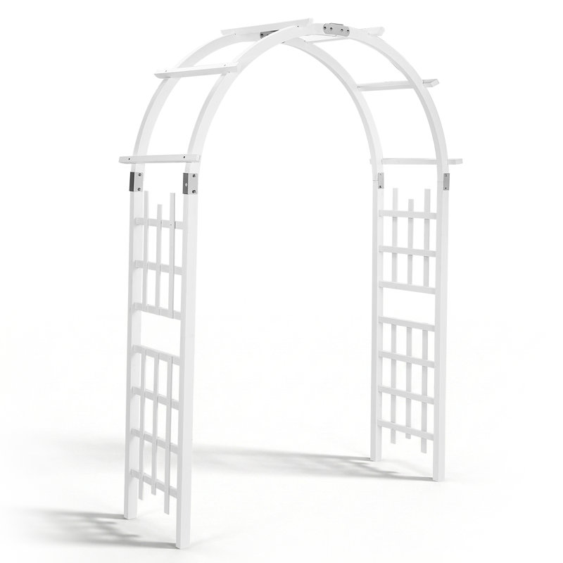 Tonnelle en bois massif de l 58,1 po x P 23,2 po, Blanc