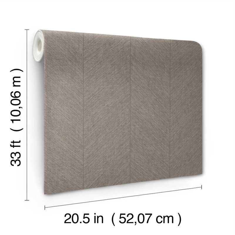 Kallam Pearl Chevron Wallpaper, Brown