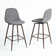 Moulton 360° Swivel Bar Height Stools Solid Back Bar Chairs with Backrest, Footrest for Kicthen/Bar