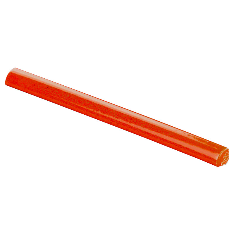 Orion Quarter Round Bullnose Trim 8'' L x 0.5'' W Bullnose Tile Trim, Orange