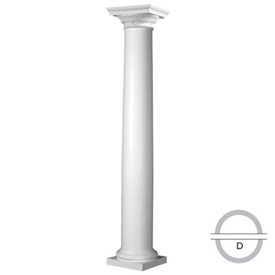 H W D Fiberglass Round Shaft Column