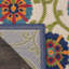 Tapis intérieur / extérieur à motif floral ivoire / bleu / vert Eaglin-227301446