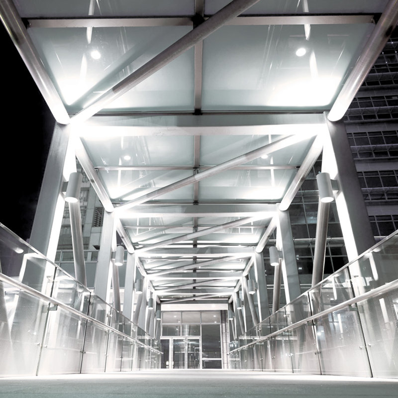 Applique à bras extérieur à del Tube, Noir, 8"