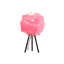 Lampe de table moderne en métal 20,5 po à abat-jour en plumes rose chaud-591487782-591487783