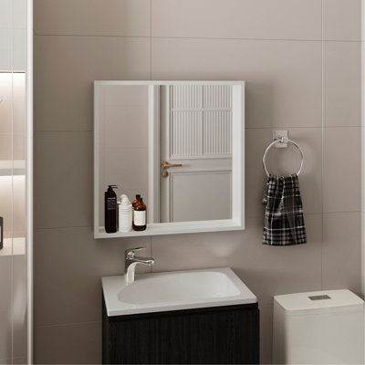 Medicine Cabinet With Mirror And Storage, Wall-Mounted Mordern Bathroom Organizer