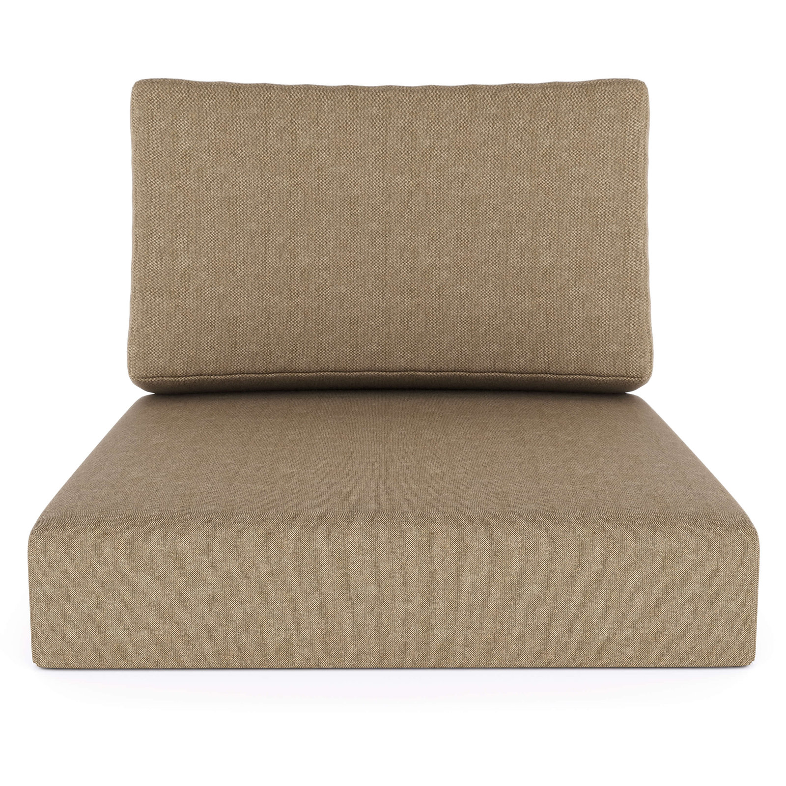 Amala Sunbrella® Seat and Back Cushion, Sunbrella® Spectrum Mushroom, 28.5" W x 28.5" D