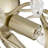 Silvia Brushed Silver-ish Champagne 6-Light 21.7" Daisy Flower Crystal Glass Flush Mount