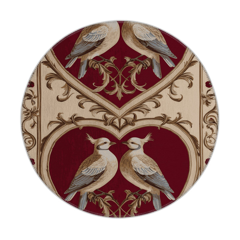 Tapis d'intérieur et d'extérieur brun français, Rond 5 pi