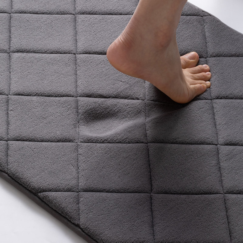 Bath Rug with Non-Slip Backing Memory Foam (Set of 5), Purple