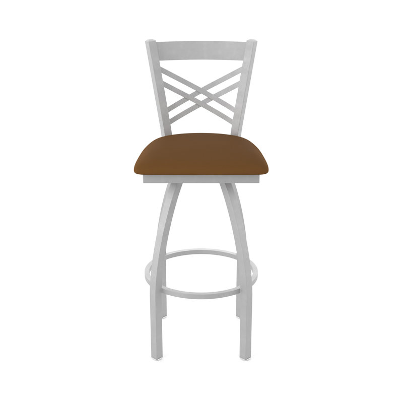 820 Catalina Swivel Stool, Vinyl-Canter Thatch, Anodized Nickel, Bar Stool (30" Seat Height)